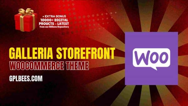 Galleria Storefront Woocommerce Theme At Best Price - Gpl Bees