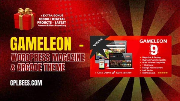 Gameleon  - Wordpress Magazine &Amp; Arcade Theme At Best Price - Gpl Bees