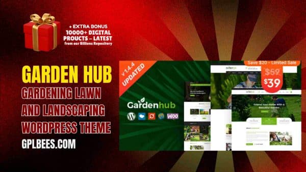 Garden Hub Gardening Lawn And Landscaping Wordpress Theme At Best Price - Gpl Bees