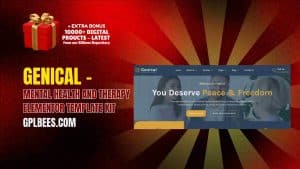 Genical – Mental Health and Therapy Elementor Template Kit - Buy GPL 87 at Best Price