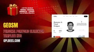 Geosm – Personal Portfolio Elementor Template Kits - Buy GPL 88 at Best Price