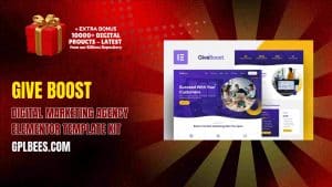 Give Boost – Digital Marketing Agency Elementor Template Kit - Buy GPL 90 at Best Price