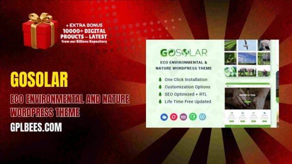 Gosolar – Eco Environmental And Nature Wordpress Theme At Best Price - Gpl Bees