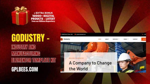 Godustry – Industry And Manufacturing Elementor Template Kit At Best Price - Gpl Bees