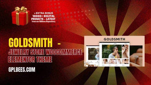 Goldsmith  - Jewelry Store Woocommerce Elementor Theme At Best Price - Gpl Bees