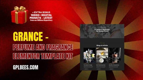 Grance – Perfume And Fragrance Elementor Template Kit At Best Price - Gpl Bees