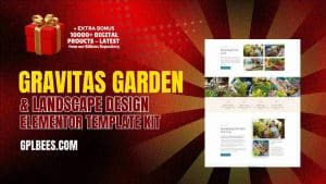 Gravitas – Garden & Landscape Design Elementor Template Kit - Buy GPL 94 at Best Price