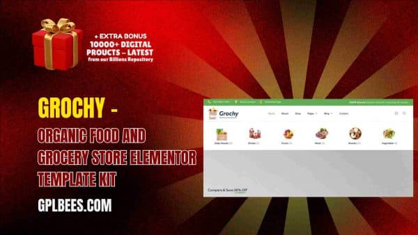 Grochy – Organic Food And Grocery Store Elementor Template Kit At Best Price - Gpl Bees