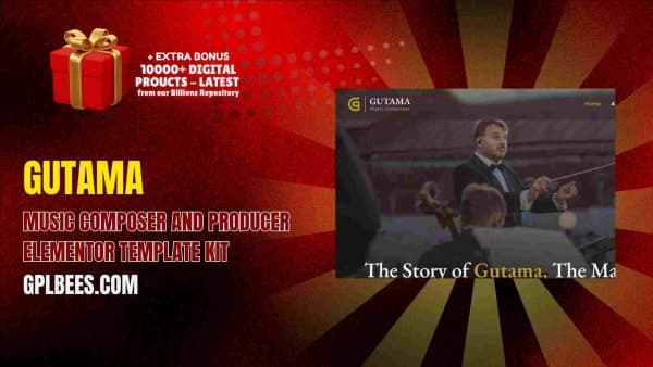Gutama – Music Composer And Producer Elementor Template Kit At Best Price - Gpl Bees