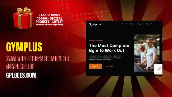 Gymplus – Gym And Fitness Elementor Template Kit At Best Price - Gpl Bees