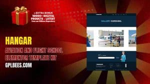 Hangar – Aviation and Flight School Elementor Template Kit - Buy GPL 97 at Best Price