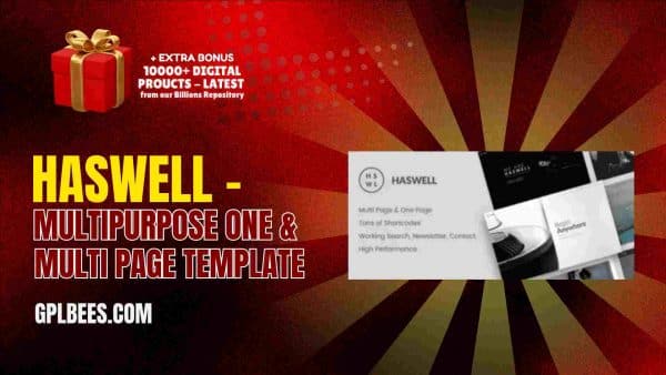 Haswell – Multipurpose One &Amp; Multi Page Template At Best Price - Gpl Bees