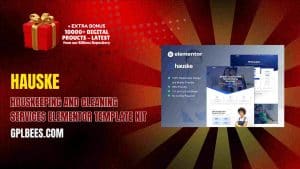 Hauske – Houskeeping and Cleaning Services Elementor Template Kit - Buy GPL 99 at Best Price