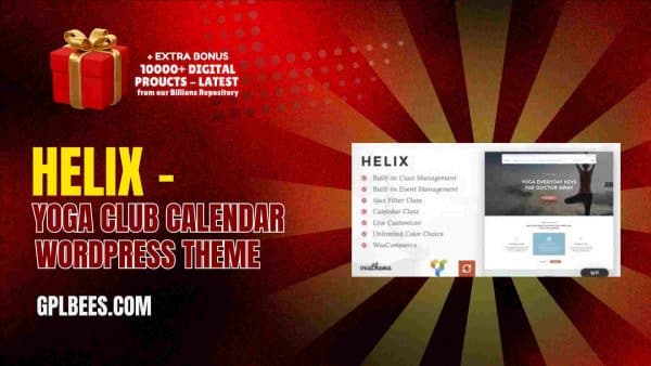 Helix – Yoga Club Calendar Wordpress Theme At Best Price - Gpl Bees