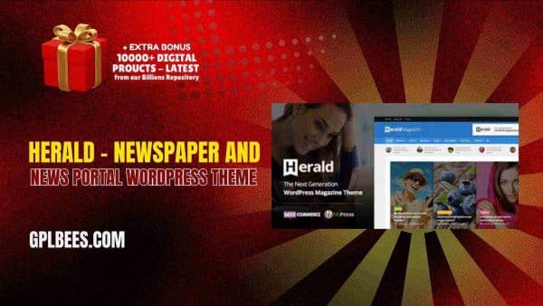Herald – Newspaper And News Portal Wordpress Theme At Best Price - Gpl Bees