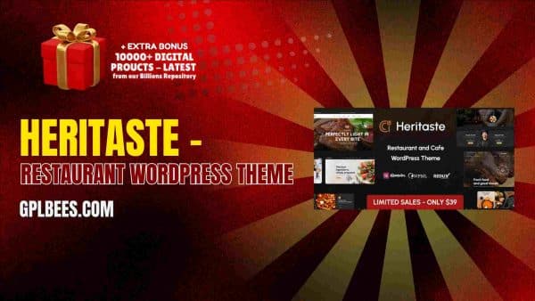 Heritaste – Restaurant Wordpress Theme At Best Price - Gpl Bees