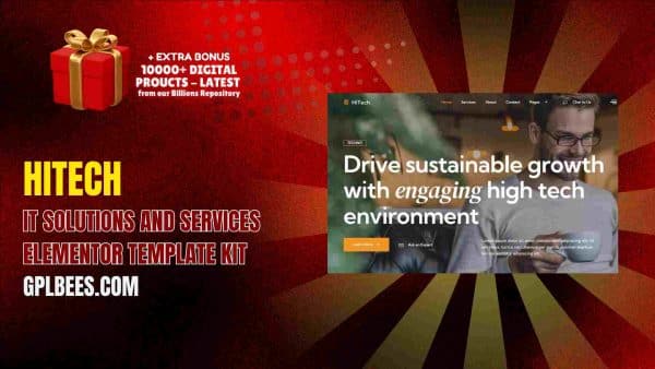 Hitech – It Solutions And Services Elementor Template Kit At Best Price - Gpl Bees