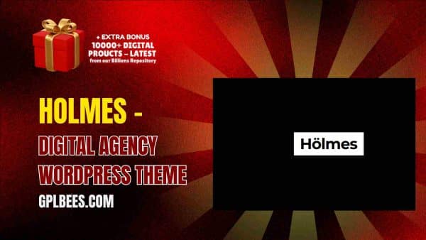 Holmes – Digital Agency Wordpress Theme At Best Price - Gpl Bees