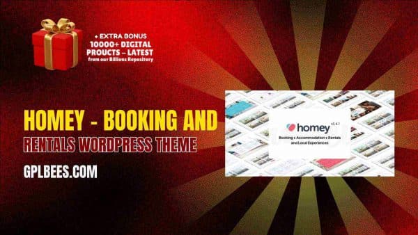 Homey – Booking And Rentals Wordpress Theme At Best Price - Gpl Bees