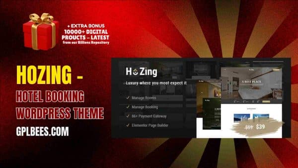 Hozing – Hotel Booking Wordpress Theme At Best Price - Gpl Bees