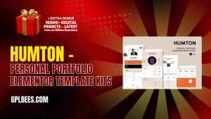Humton – Personal Portfolio Elementor Template Kits - Buy GPL 103 at Best Price