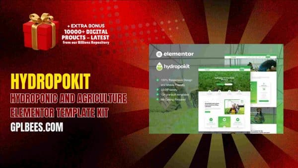 Hydropokit – Hydroponic And Agriculture Elementor Template Kit At Best Price - Gpl Bees