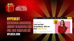Hypebeat – Influencer Marketing Agency Elementor Pro Full Site Template Kit - Buy GPL 104 at Best Price