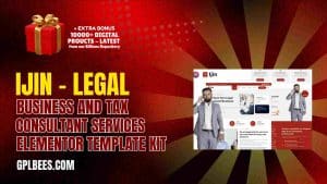 Ijin – Legal Business and Tax Consultant Services Elementor Template Kit - Buy GPL 105 at Best Price