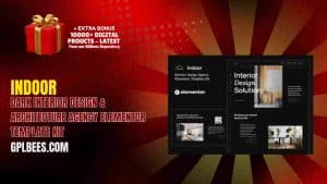 Indoor – Dark Interior Design & Architecture Agency Elementor Template Kit - Buy GPL 106 at Best Price