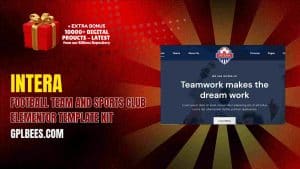 Intera – Football Team and Sports Club Elementor Template Kit - Buy GPL 110 at Best Price