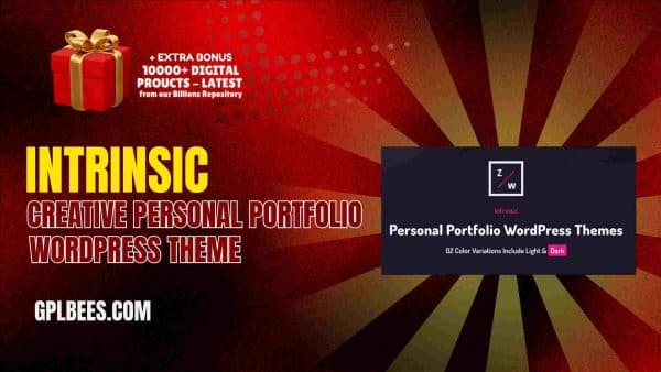 Intrinsic Creative Personal Portfolio Wordpress Themes At Best Price - Gpl Bees