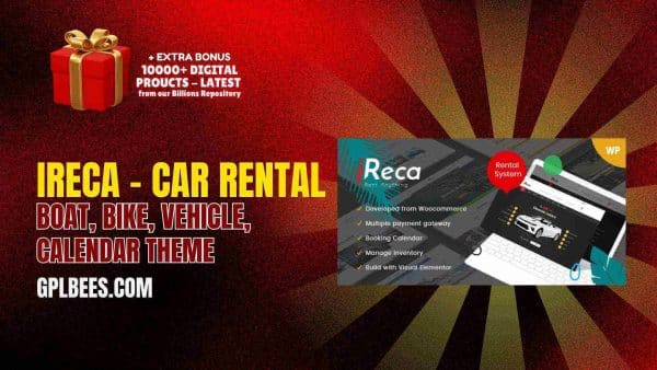Ireca – Car Rental Boat, Bike, Vehicle, Calendar Theme At Best Price - Gpl Bees
