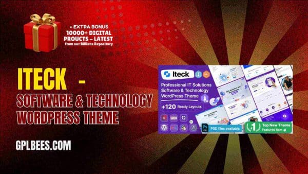 Iteck  - Software &Amp; Technology Wordpress Theme At Best Price - Gpl Bees