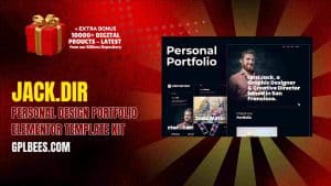 Jack.Dir – Personal Design Portfolio Elementor Template Kit - Buy GPL 113 at Best Price