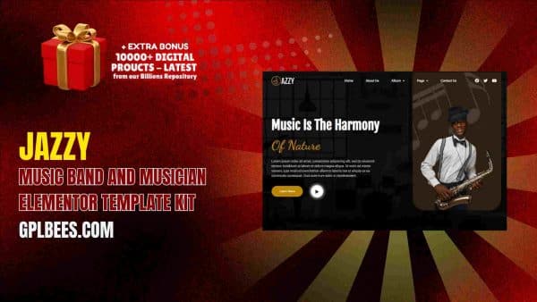 Jazzy – Music Band And Musician Elementor Template Kit At Best Price - Gpl Bees