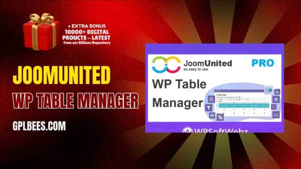 Joomunited Wp Table Manager At Best Price - Gpl Bees