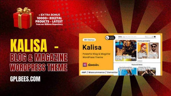 Kalisa  - Blog &Amp; Magazine Wordpress Theme At Best Price - Gpl Bees