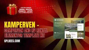 Kamperven – Campervan and RV Rental Elementor Template Kit - Buy GPL 115 at Best Price