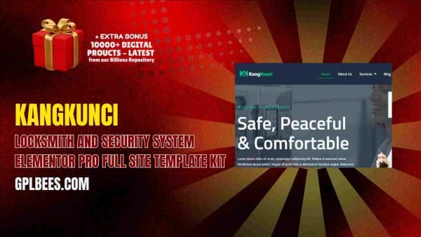 Kangkunci – Locksmith And Security System Elementor Pro Full Site Template Kit At Best Price - Gpl Bees