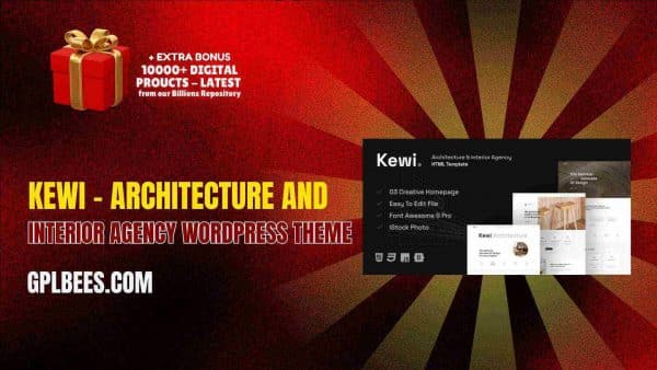 Kewi – Architecture And Interior Agency Wordpress Theme At Best Price - Gpl Bees
