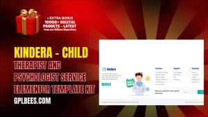 Kindera – Child Therapist and Psychologist Service Elementor Template Kit - Buy GPL 119 at Best Price