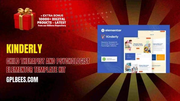 Kinderly – Child Therapist And Psychologist Elementor Template Kit At Best Price - Gpl Bees