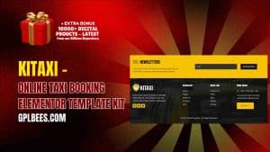 Kitaxi – Online Taxi Booking Elementor Template Kit - Buy GPL 120 at Best Price