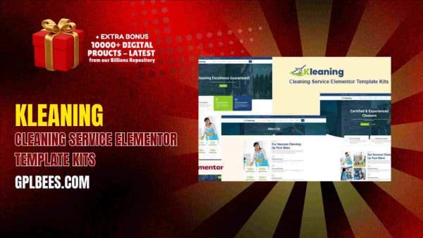Kleaning – Cleaning Service Elementor Template Kits At Best Price - Gpl Bees