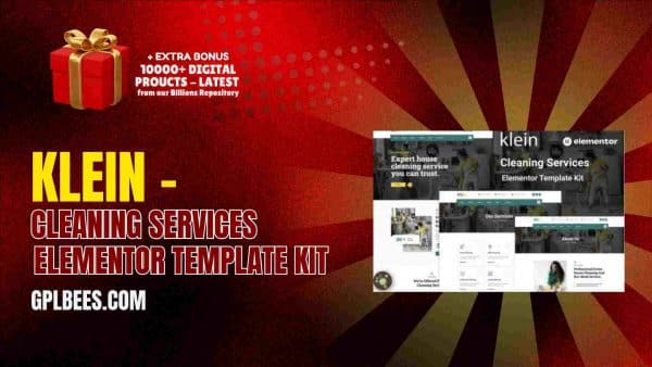 Klein – Cleaning Services Elementor Template Kit At Best Price - Gpl Bees