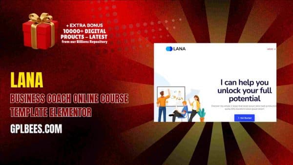 Lana – Business Coach Online Course Template Elementor At Best Price - Gpl Bees