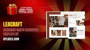 Leacraft – Handmade Crafts Elementor Template Kit - Buy GPL 124 at Best Price