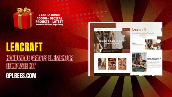 Leacraft – Handmade Crafts Elementor Template Kit At Best Price - Gpl Bees
