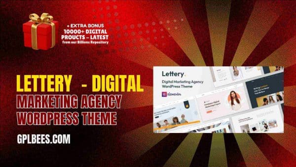 Lettery  - Digital Marketing Agency Wordpress Theme At Best Price - Gpl Bees