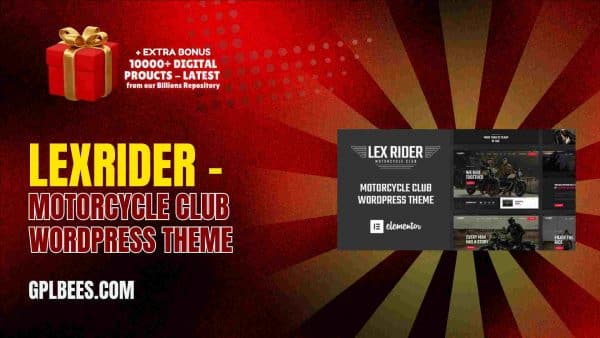 Lexrider – Motorcycle Club Wordpress Theme At Best Price - Gpl Bees